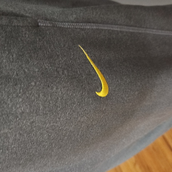 Nike Sweat Pants, Yellow And Heather Gray - Picture 2 of 11